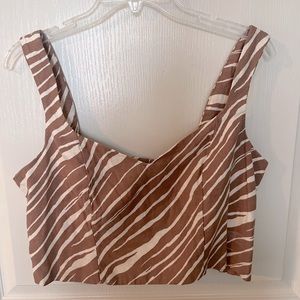 A New Day animal print crop top, size M